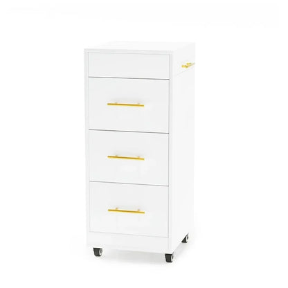 3-Drawer Rolling Salon/Kitchen Trolley Cart with Wheels with Hot Tool Holder