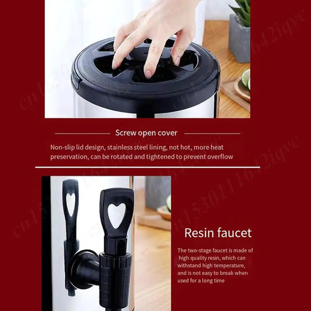 6 or 8 quart Stainless Steel Insulated Beverage Dispenser with Faucet