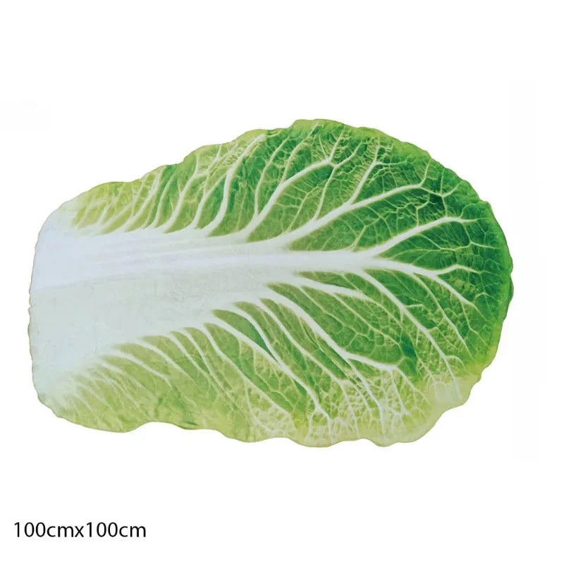 Double-Sided Flannel Sofa or Bed Cabbage Blanket
