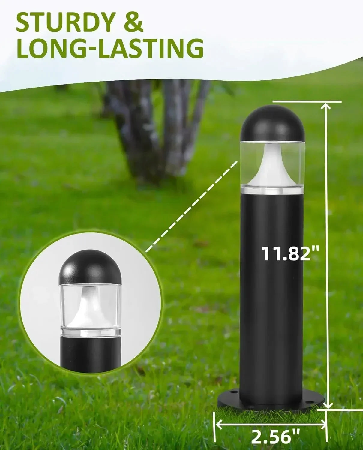 8 Pack Low Voltage Wired 12V LED Landscape Pathway Lights