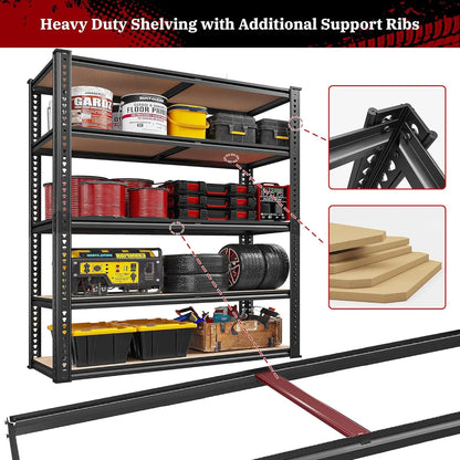 2500 lbs. Adjustable Heavy Duty Garage Shelving