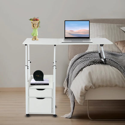 Multi-Function Bedside &amp; Over-Bed Table - Height Adjustable &amp; Movable