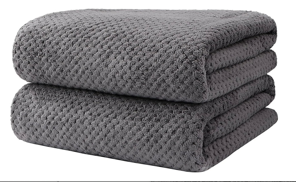 2-Pack Microfiber Ultra Soft & Highly Absorbent Bath Towel Set