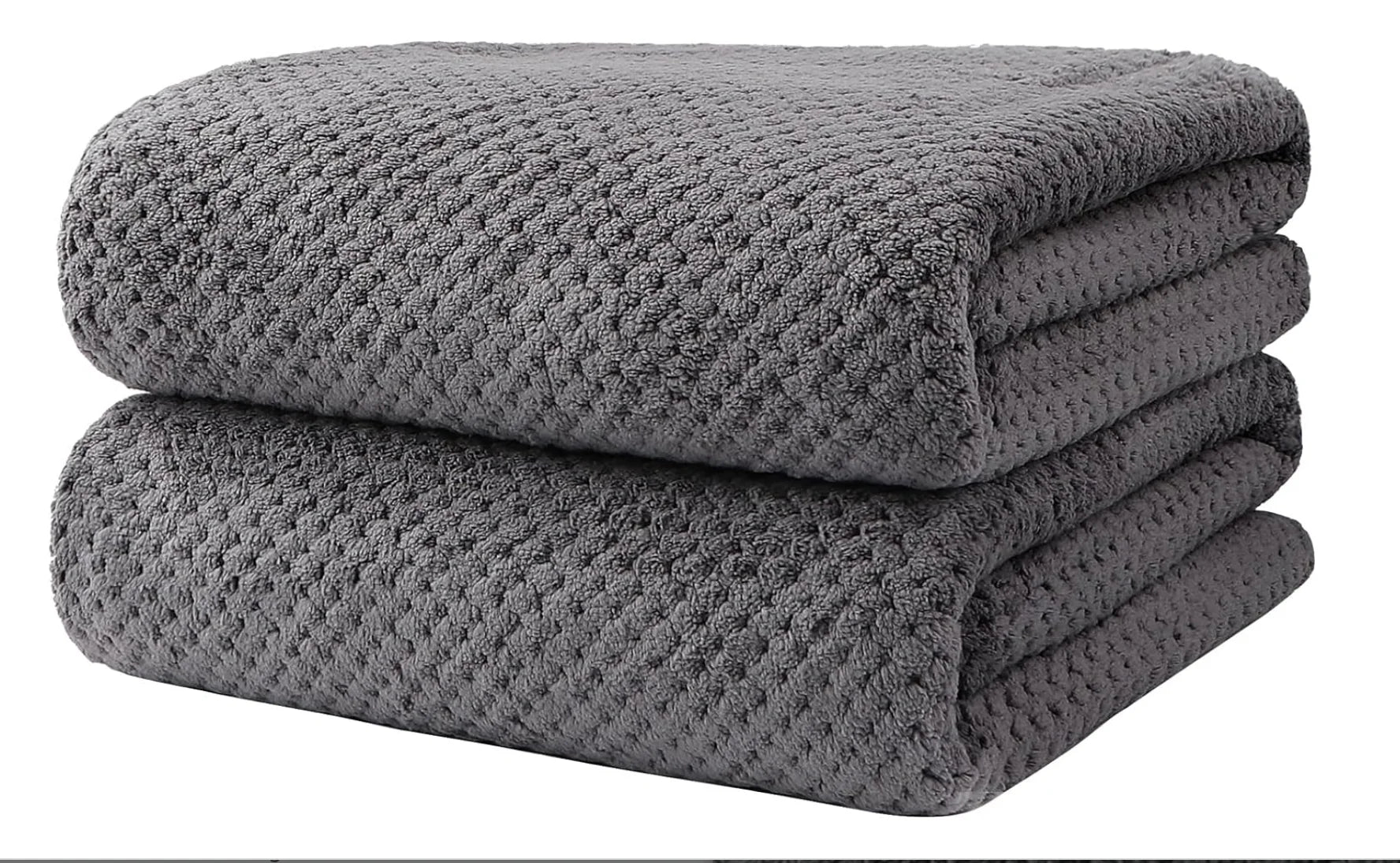 2-Pack Microfiber Ultra Soft & Highly Absorbent Bath Towel Set