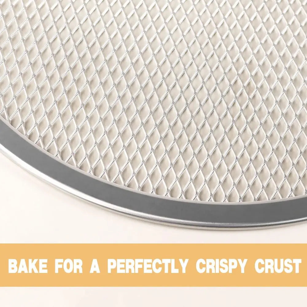 12 Inch Seamless Aluminum Pizza Pan With Holes - Pizza Screen