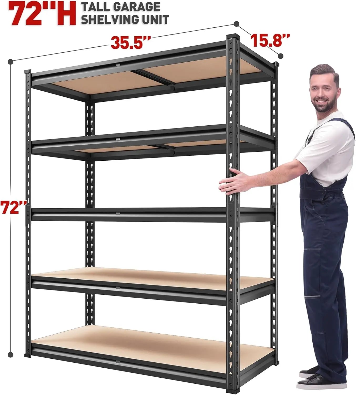 2500 lbs. Adjustable Heavy Duty Garage Shelving