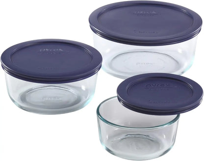 3-Pack BPA-Free Dishwasher &amp; Microwave Safe Glass Food Storage Container Set