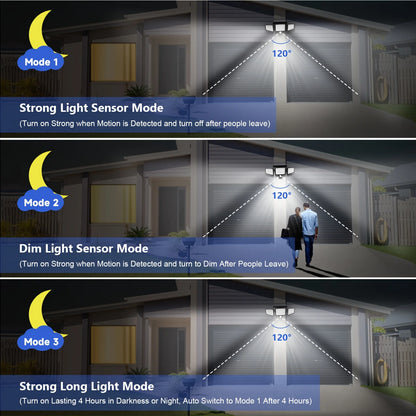 3-Pack Outdoor Motion Sensor Solar Lights