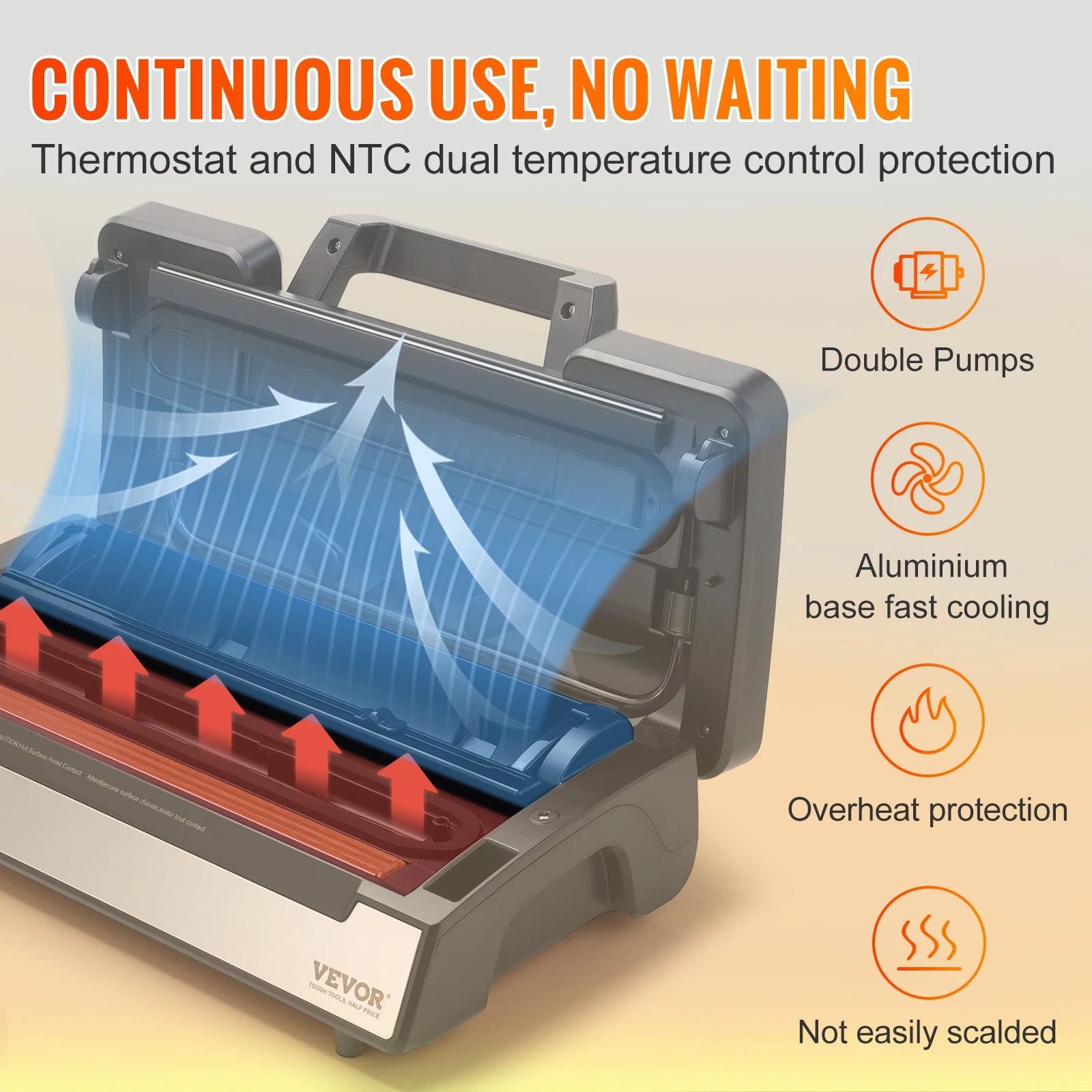 Vacuum Food Sealer with 10 Vacuum Bags