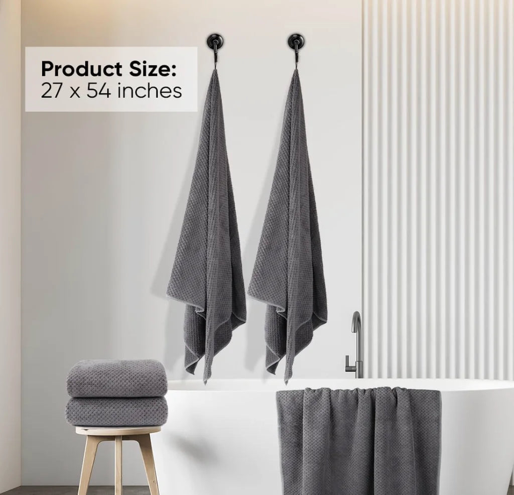 2-Pack Microfiber Ultra Soft & Highly Absorbent Bath Towel Set