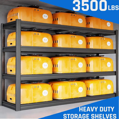 67" 4 Tier Heavy Duty Adjustable Metal Storage Shelving Unit for Warehouse, Basement, Garage  &amp; Shop