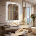 LED Backlit Bathroom Dimmable Mirror with Anti-Fog