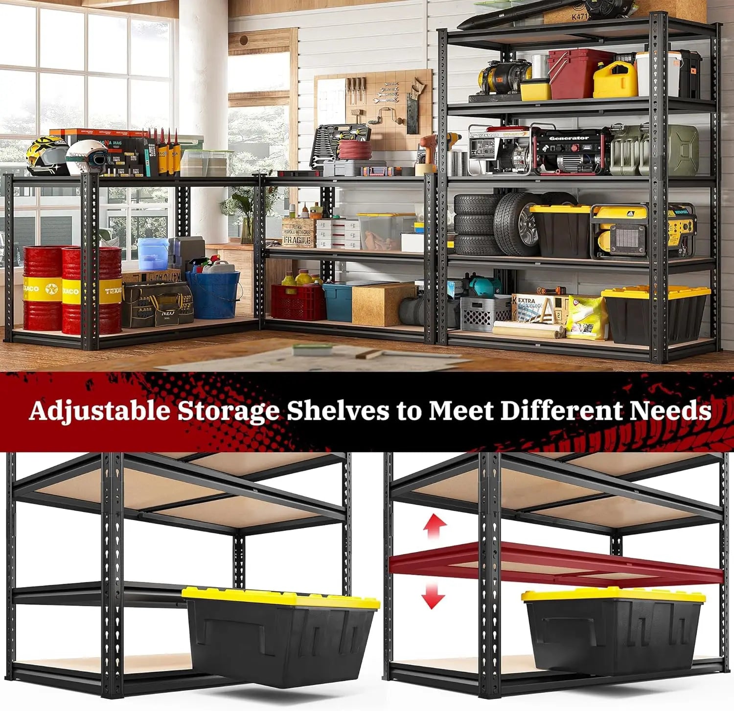 2500 lbs. Adjustable Heavy Duty Garage Shelving