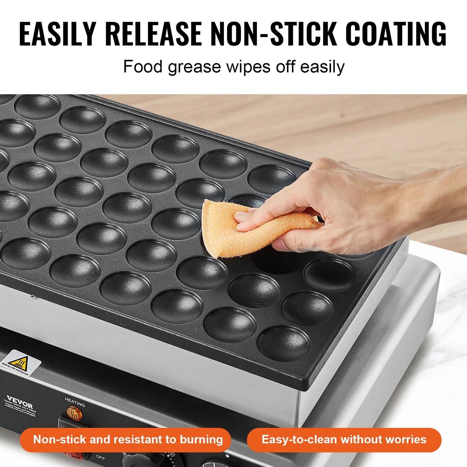 Non-stick Pancake &amp; Waffle Maker - Dual Temp &amp; Time Control