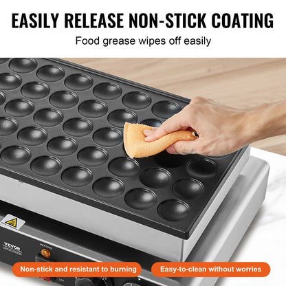Non-stick Pancake &amp; Waffle Maker - Dual Temp &amp; Time Control