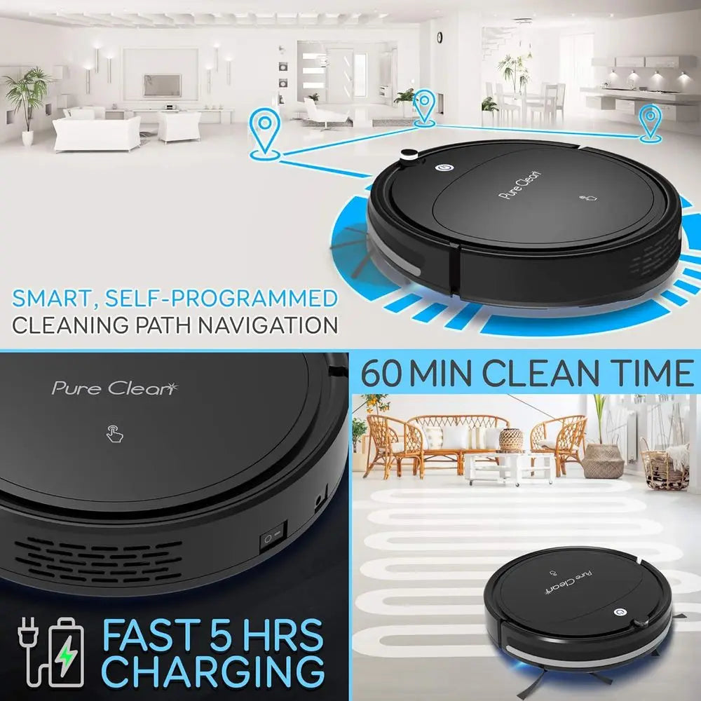 Self-Charging Sanitizing Robo Vacuum Cleaner with Smart Navigation for Carpet, Hardwood, Linoleum & Tile