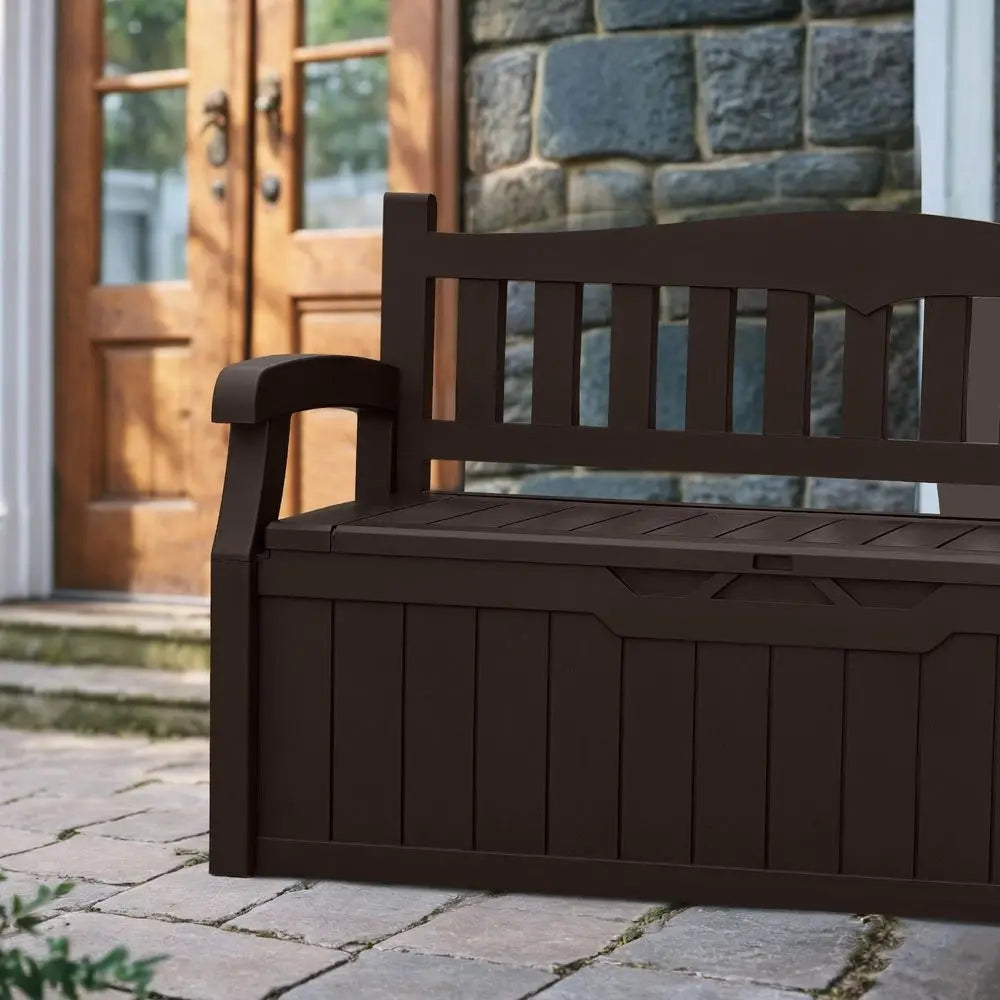 80 Gallon Storage Bench &amp; Deck Box with Lockable Top
