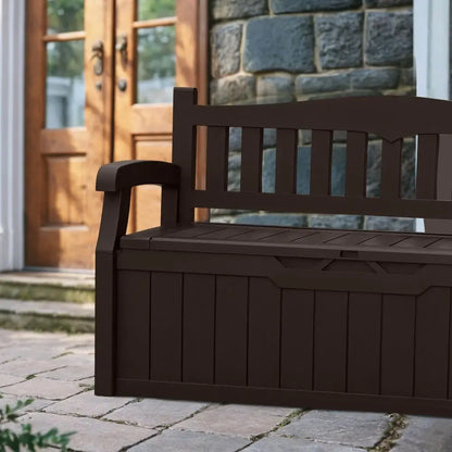 80 Gallon Storage Bench &amp; Deck Box with Lockable Top
