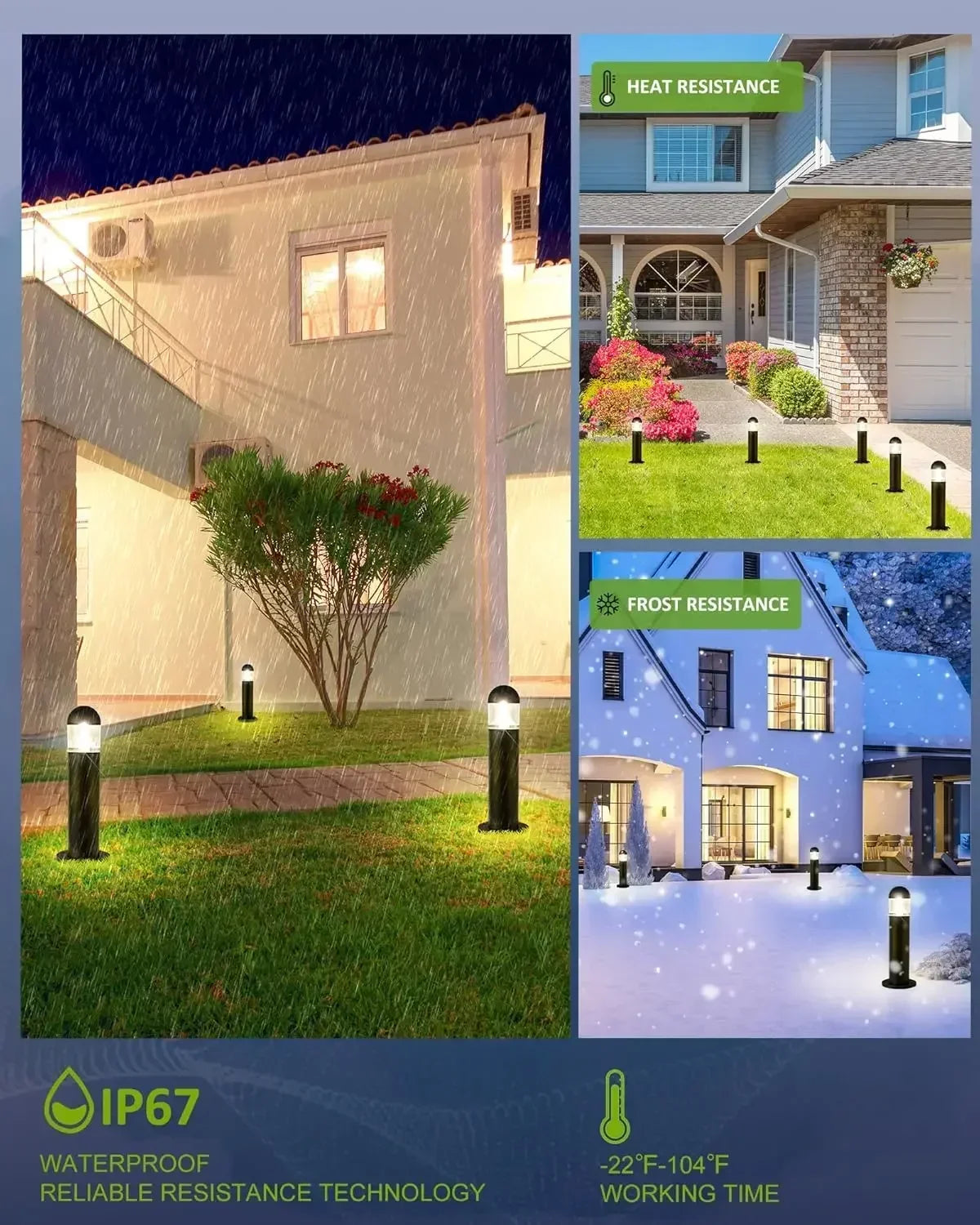 8 Pack Low Voltage Wired 12V LED Landscape Pathway Lights