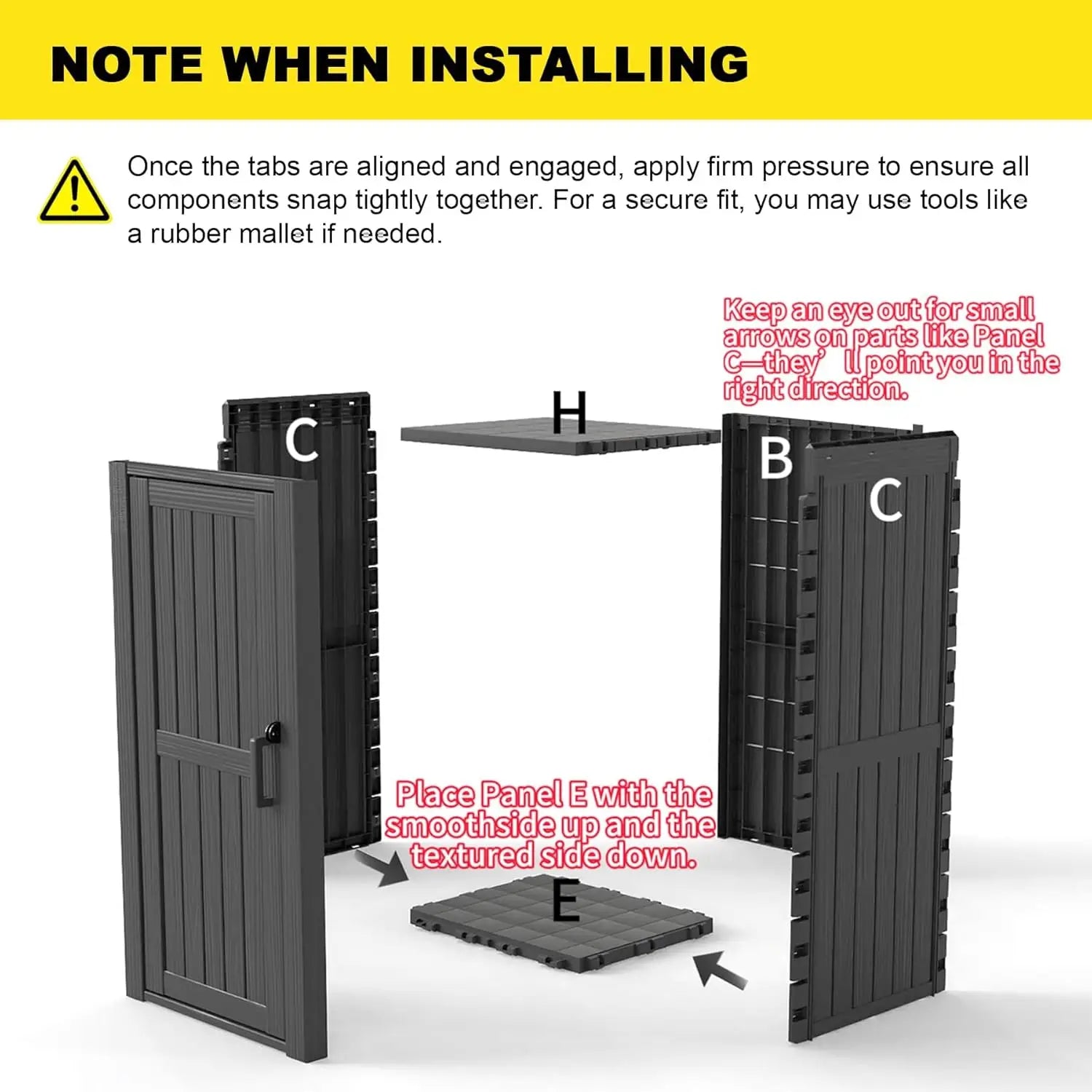 Red Outdoor Waterproof Resin Storage Shed with Removable Shelves & Reinforced Floor