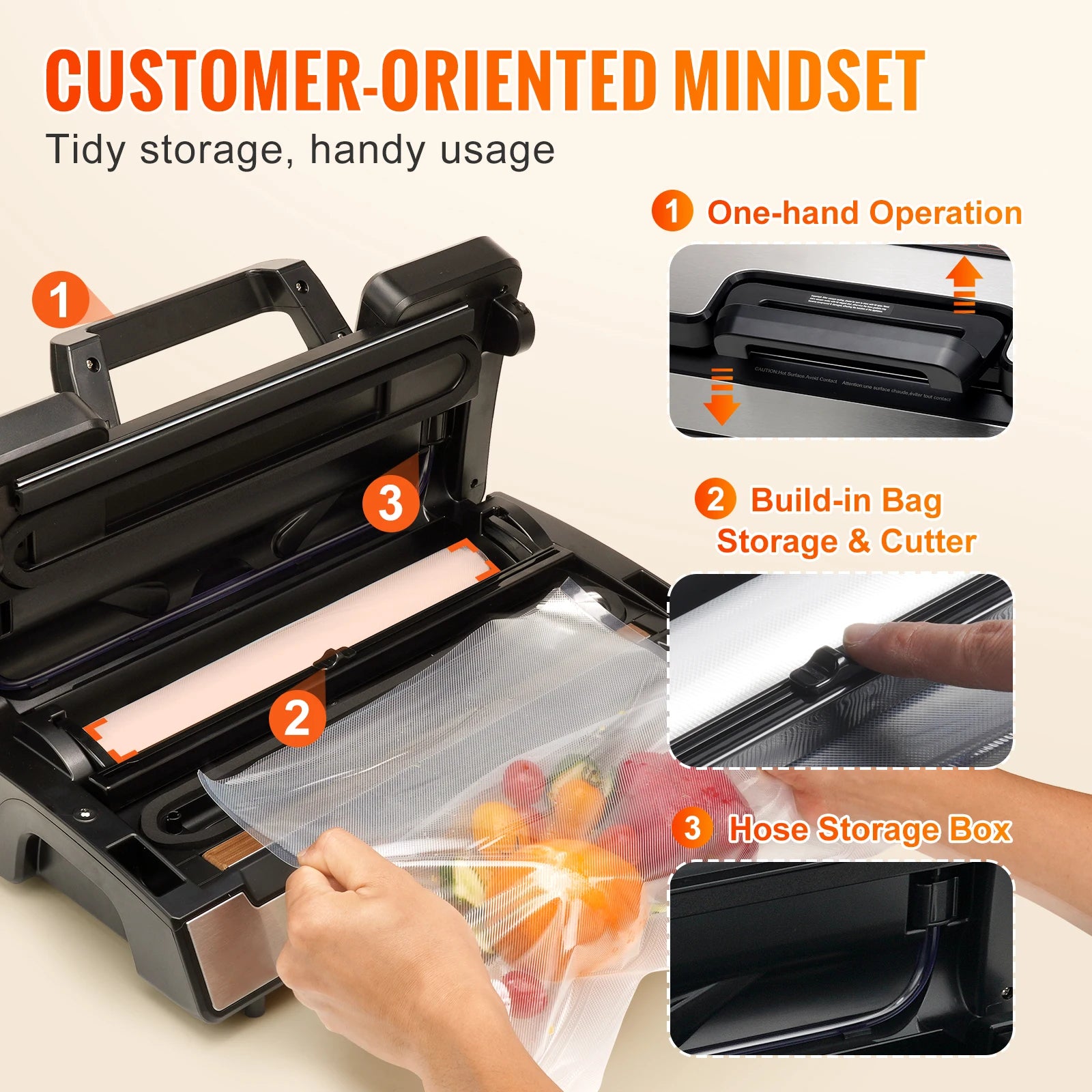 Vacuum Food Sealer with 10 Vacuum Bags