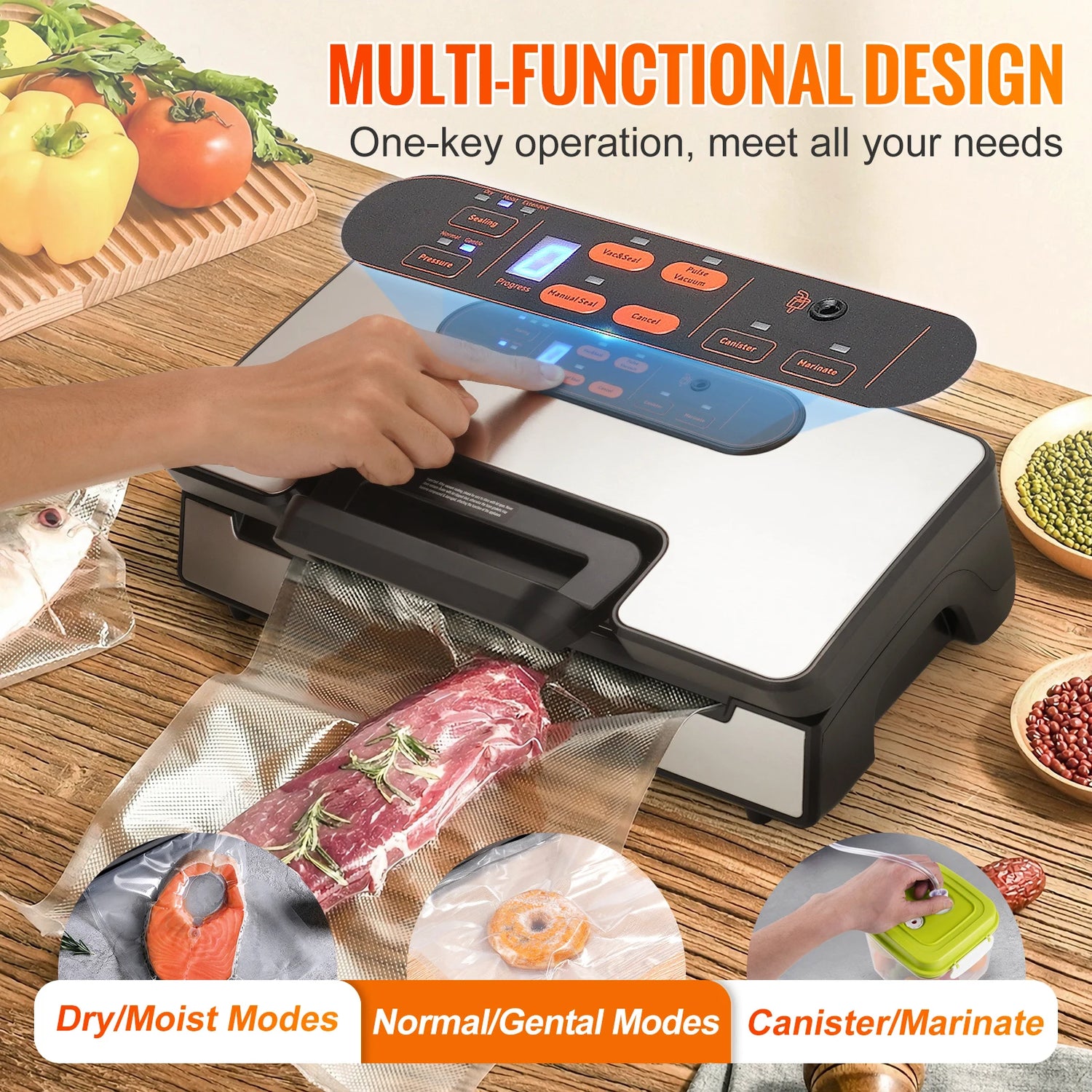 Vacuum Food Sealer Machine with 10 Vacuum Bags