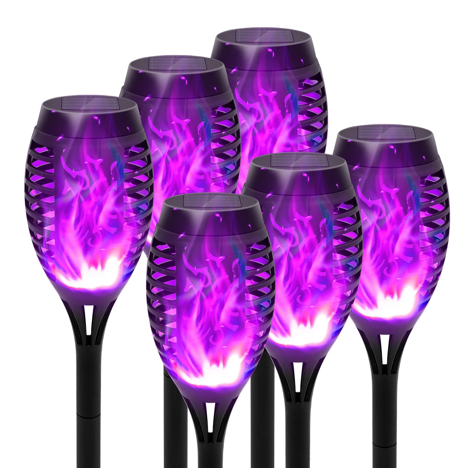 4, 6, 8 or12 Pack Solar LED Flame Torch Light