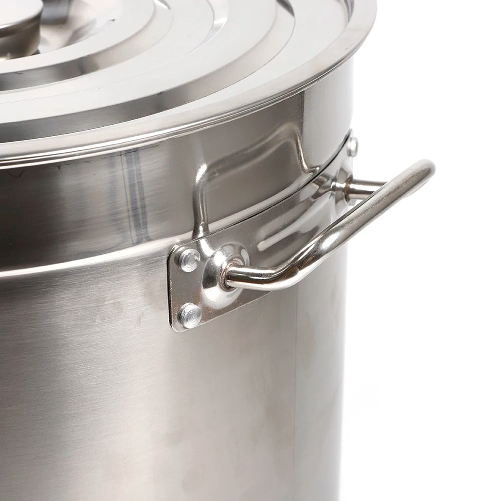 9 Qt. Multipurpose Thick Stainless Steel Cooking Soup Pot with Lid &amp; Handles for Home Restaurant