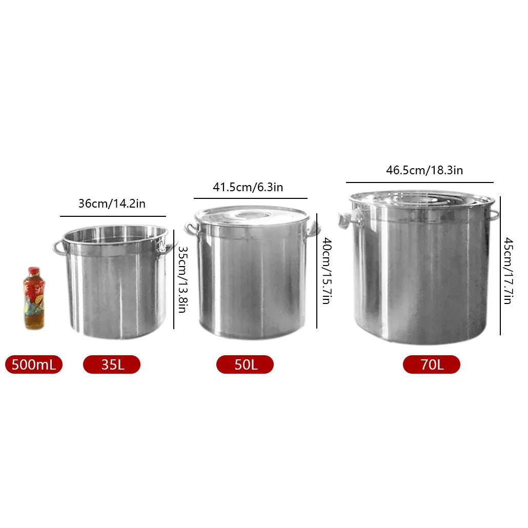 9 Qt. Multipurpose Thick Stainless Steel Cooking Soup Pot with Lid &amp; Handles for Home Restaurant