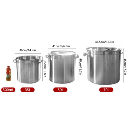 9 Qt. Multipurpose Thick Stainless Steel Cooking Soup Pot with Lid &amp; Handles for Home Restaurant
