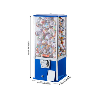 25" Gumball Machine in Blue or Red for Kids, Game Stores &amp; Coin Operation Sites