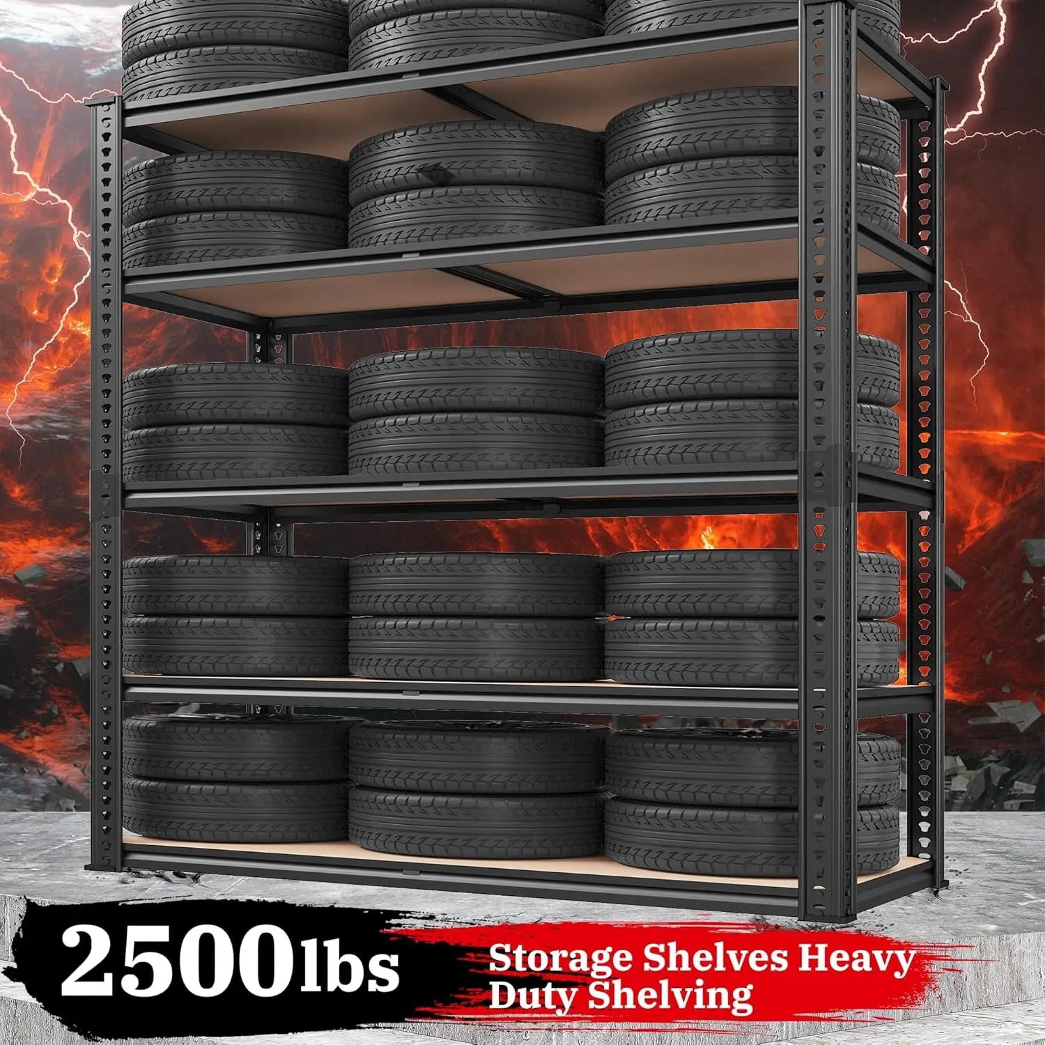 2500 lbs. Adjustable Heavy Duty Garage Shelving