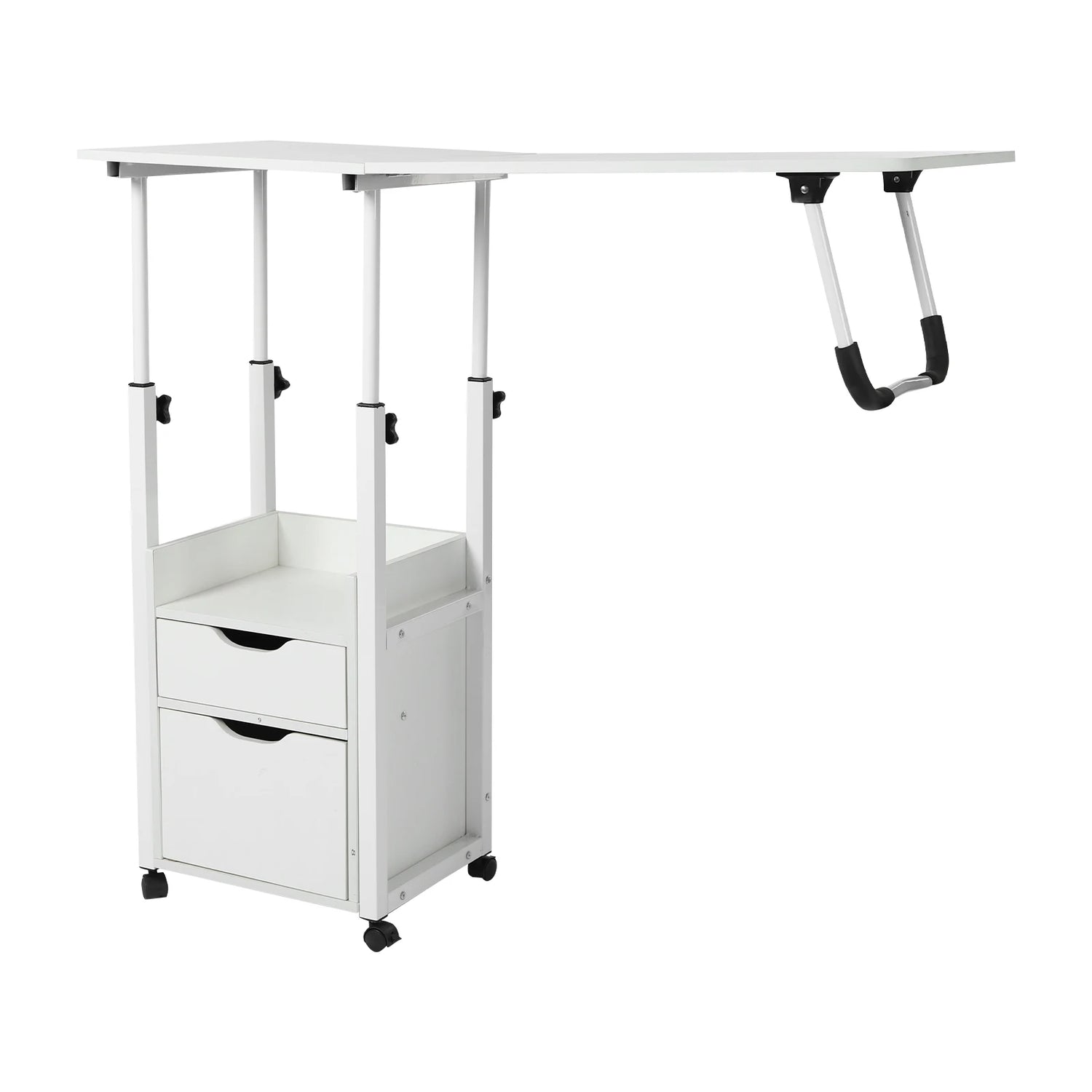 Multi-Function Bedside &amp; Over-Bed Table - Height Adjustable &amp; Movable