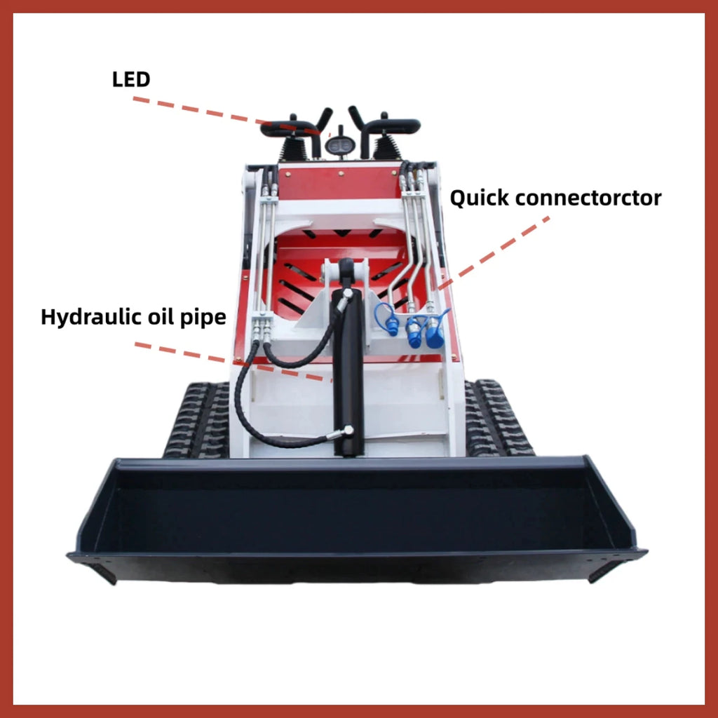 Electric Start Skid Steer Loader Crawler with 14HP Hydraulic System