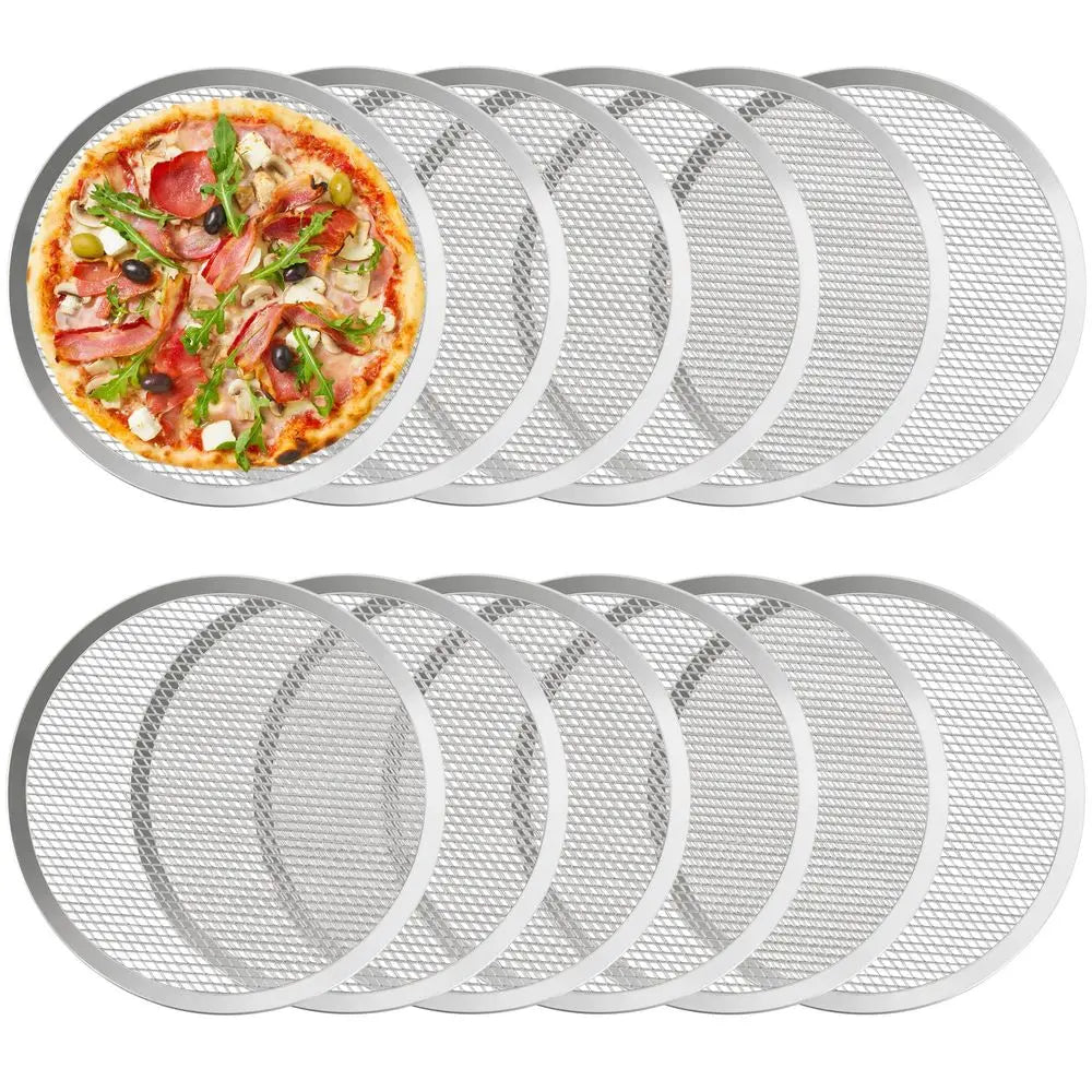 12 Inch Seamless Aluminum Pizza Pan With Holes - Pizza Screen