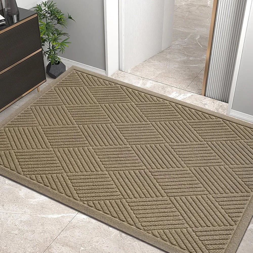 Front Absorbent Indoor/Outdoor Door Mat, Mud &amp; Dirt Resistant