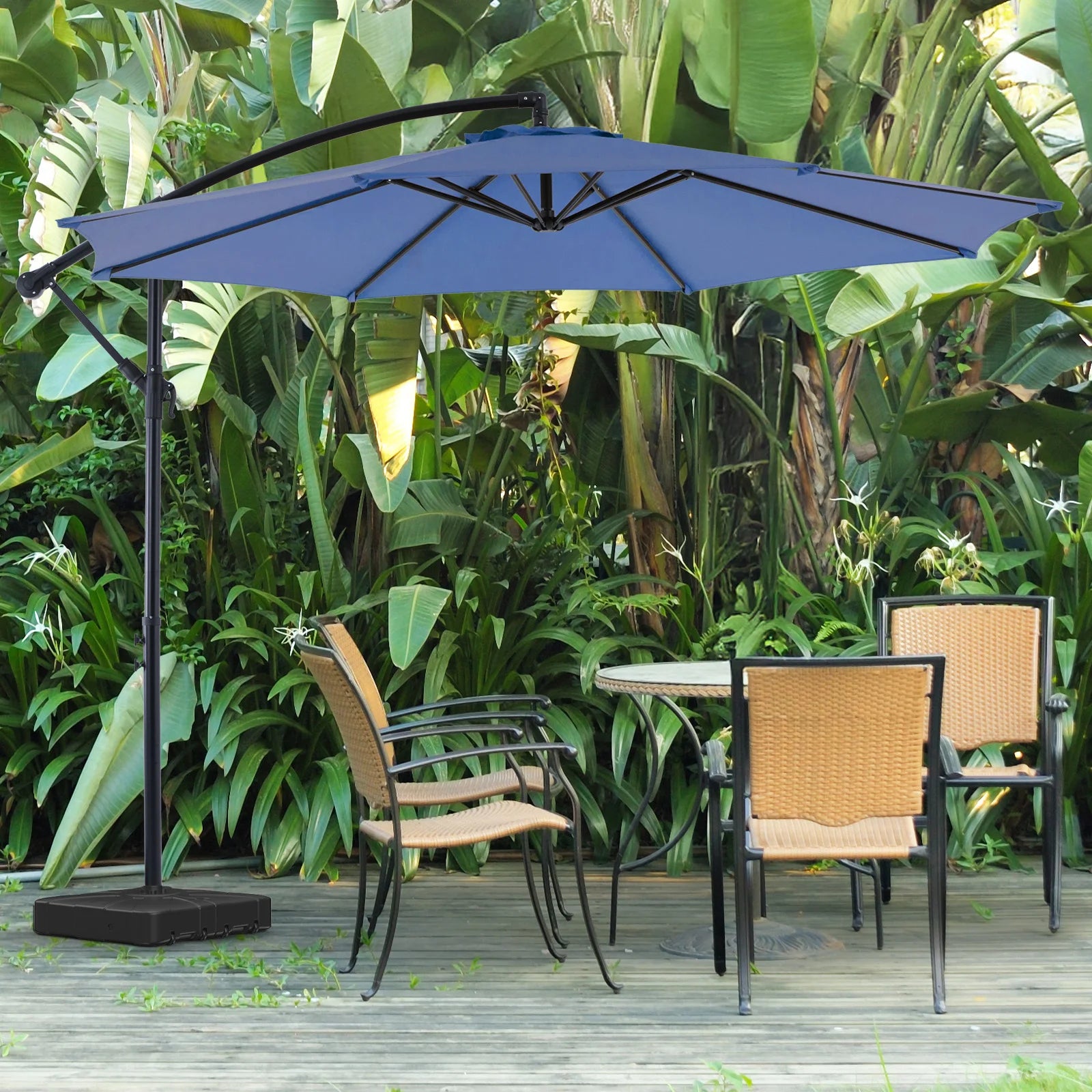 10' Outdoor Patio Umbrella with Hanging Cantilever