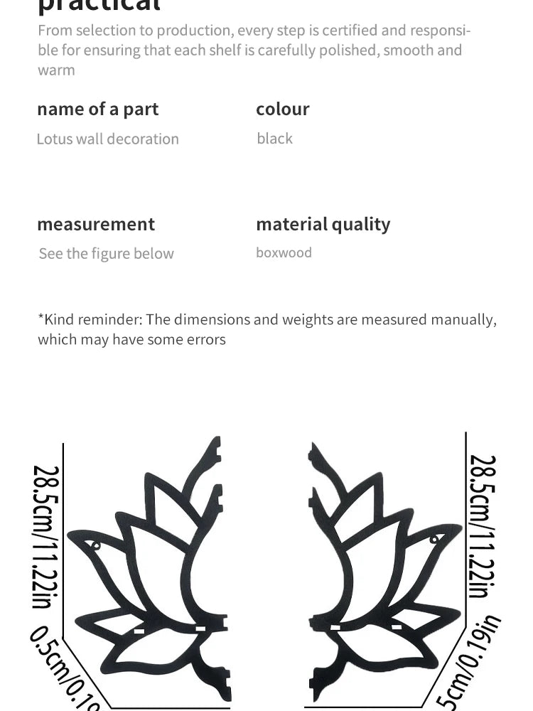 Wall Mount Lotus-Flower Essential Oil Candle Holder Shelf